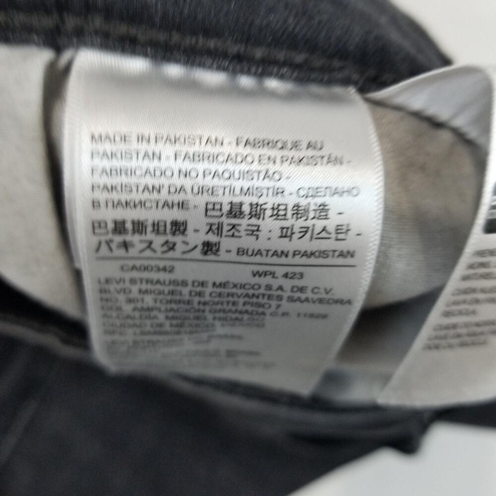 Levis Mid Rise Skinny Jeans Womens 16 Black Stretch Sculpt W33 L30 NWT Pants - Picture 10 of 16